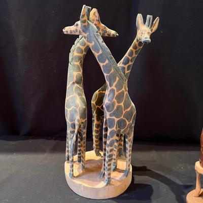 Hand Carved African Animals Wood Figurines (LR-RG)