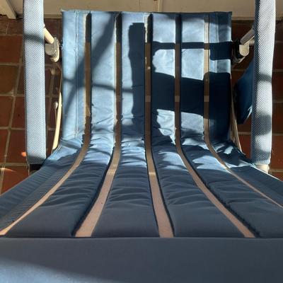 Two Folding Patio Rocking Chairs & Inflatable Ottoman (SR-MG)