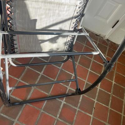 Two Folding Patio Rocking Chairs & Inflatable Ottoman (SR-MG)