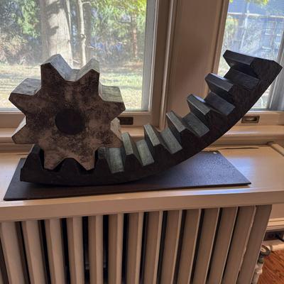 Ken Baskin “Gear and Sprocket” Sculpture (DR-MK)