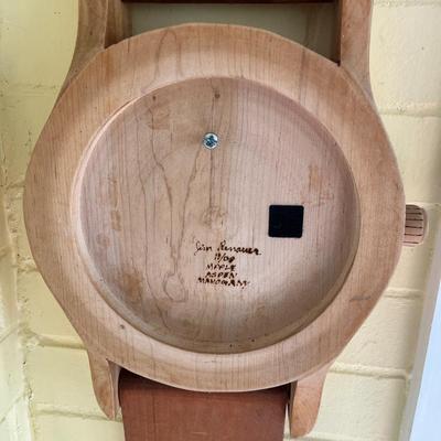 Wood Turned Seth Thomas Watch Sculpture by Jim Renauer (LR-MG)