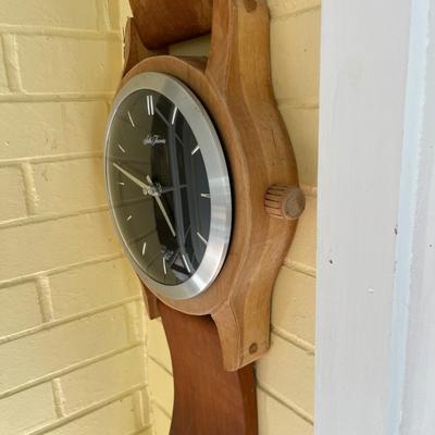 Wood Turned Seth Thomas Watch Sculpture by Jim Renauer (LR-MG)