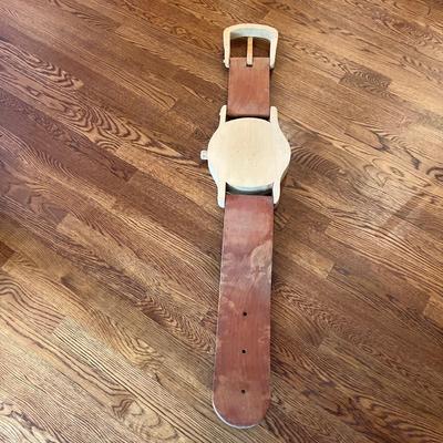 Wood Turned Seth Thomas Watch Sculpture by Jim Renauer (LR-MG)