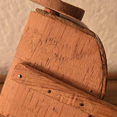 Vintage Wood & Leather Chariot