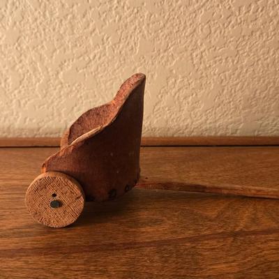 Vintage Wood & Leather Chariot