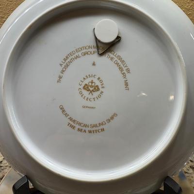 Classic Rose Collection 'Great American Sailing Ships' Danbury Mint Rosenthal Plates (BP-MK)