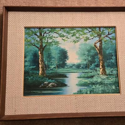 Beautiful 4 Seasons Original Framed Oil Painting Artwork