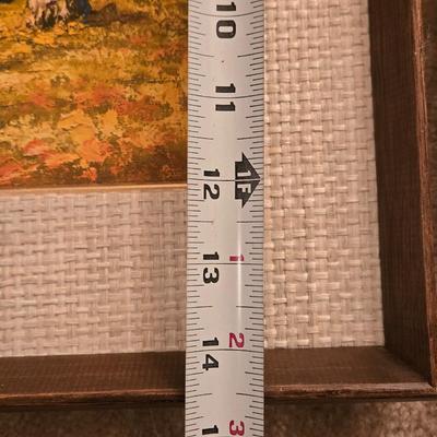 Beautiful 4 Seasons Original Framed Oil Painting Artwork