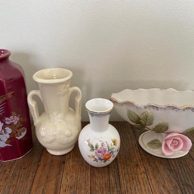Fancy vases and floral decor