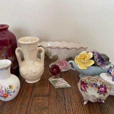 Fancy vases and floral decor
