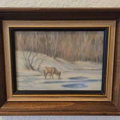 Original Pastel of A Deer by Frances Overton Nankas