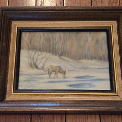 Original Pastel of A Deer by Frances Overton Nankas