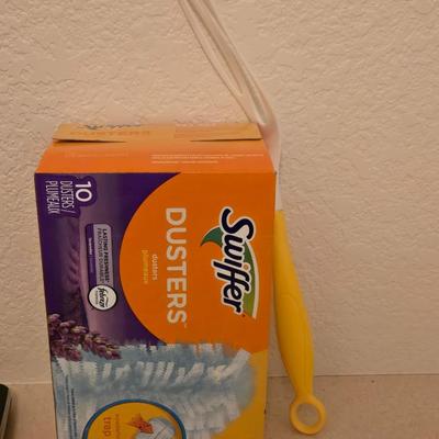 Cleaning Tools Lot - Mop/Bucket, Swifter, Duster and More