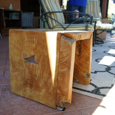 Rustic Teak End Table