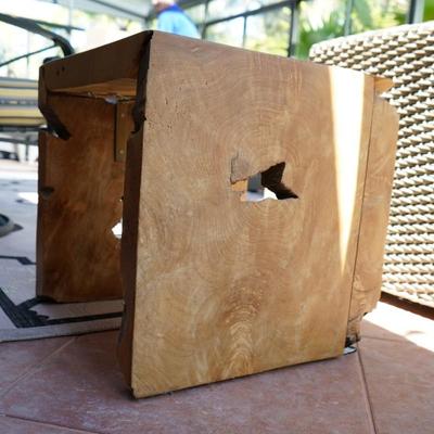 Rustic Teak End Table