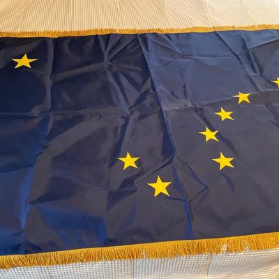 Alaskan flag with fringe