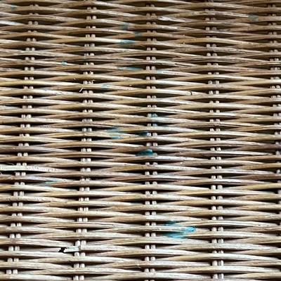 Iron Framed Shelving Unit with Woven Shelves (BP-MG)