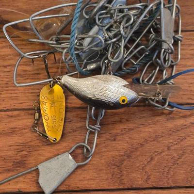 Vintage Fishing Bag with Lures and More