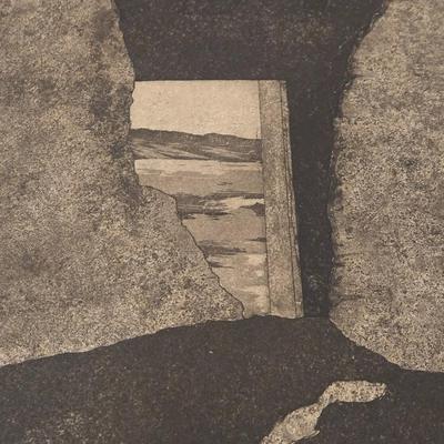 Woodblock 'Adobe Rain' Pencil Signed & Numbered by