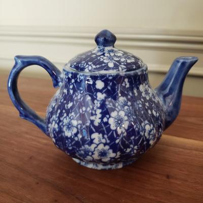 Blue & White Floral Two Person Tea Set (D-KD)