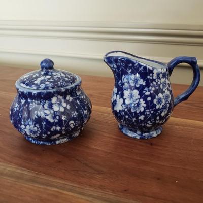 Blue & White Floral Two Person Tea Set (D-KD)