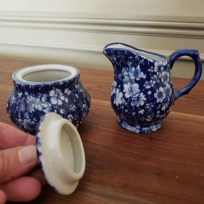 Blue & White Floral Two Person Tea Set (D-KD)