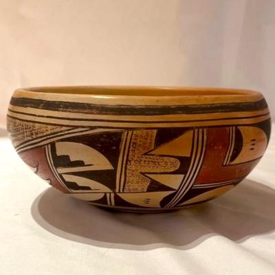 Polychrome Hopi Pottery Bowl by Ethel Youvella (BP-MG)