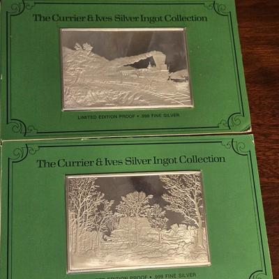 Franklin Mint The Currier and Ives Sterling Ingot Collection