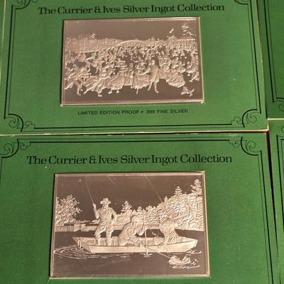 Franklin Mint The Currier and Ives Sterling Ingot Collection