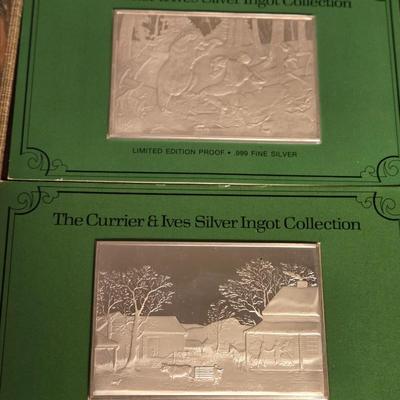 Franklin Mint The Currier and Ives Sterling Ingot Collection