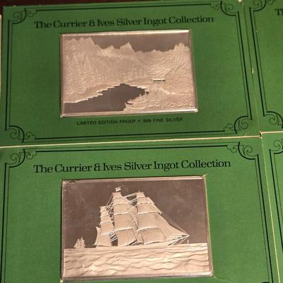 Franklin Mint The Currier and Ives Sterling Ingot Collection