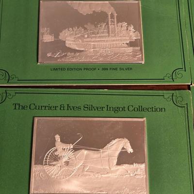 Franklin Mint The Currier and Ives Sterling Ingot Collection