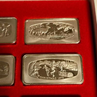 The Franklin Mint Christmas Sterling Ingots