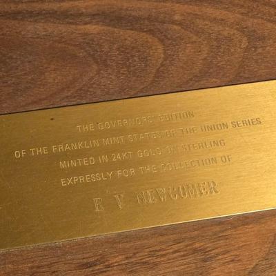 Franklin Mint Gold over Sterling The Governor's Edition States of the UnionCoins in the Case