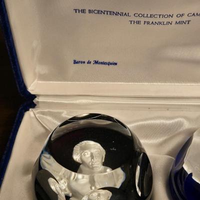 The Franklin Mint The Bicentennial Collection of Cameos in Crystal