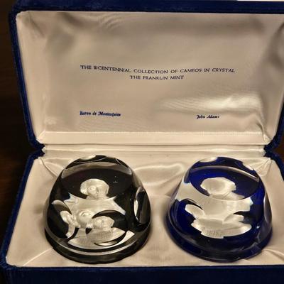 The Franklin Mint The Bicentennial Collection of Cameos in Crystal