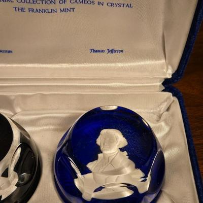 The Franklin Mint The Bicentennial Collection of Cameos in Crystal