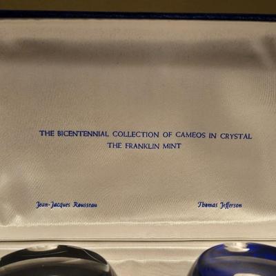 The Franklin Mint The Bicentennial Collection of Cameos in Crystal