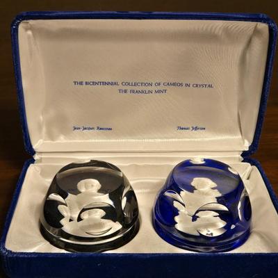The Franklin Mint The Bicentennial Collection of Cameos in Crystal