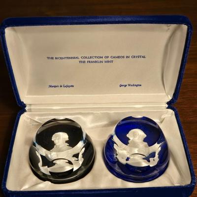 The Franklin Mint The Bicentennial Collection of Cameos in Crystal