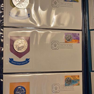 Book of British Virgin Islands Mint Coin and Stamp Collection