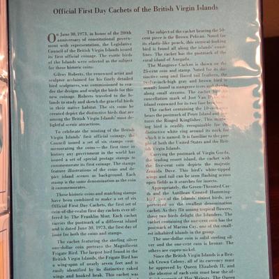 Book of British Virgin Islands Mint Coin and Stamp Collection