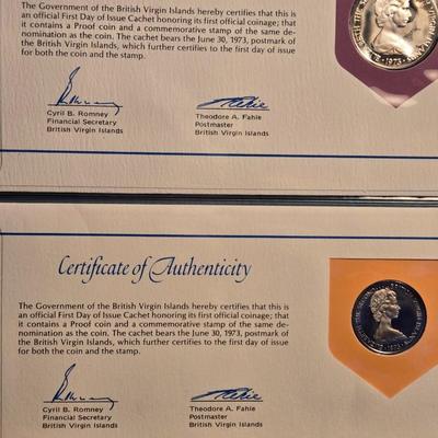 Book of British Virgin Islands Mint Coin and Stamp Collection