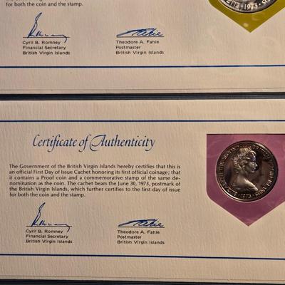 Book of British Virgin Islands Mint Coin and Stamp Collection