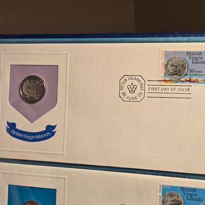 Book of British Virgin Islands Mint Coin and Stamp Collection