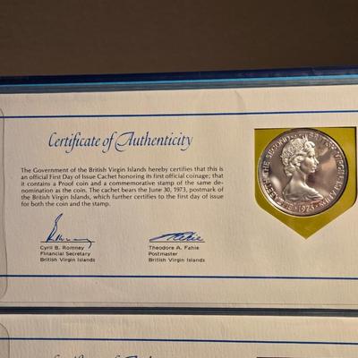 Book of British Virgin Islands Mint Coin and Stamp Collection