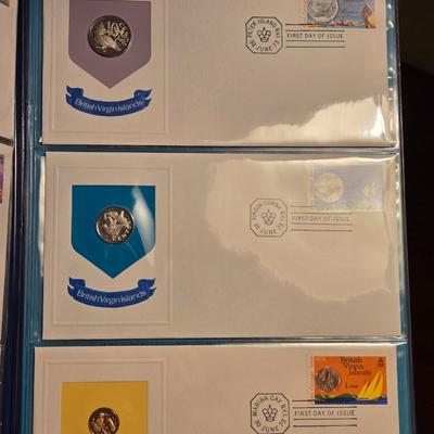 Book of British Virgin Islands Mint Coin and Stamp Collection