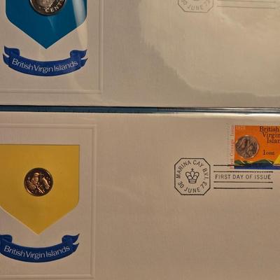 Book of British Virgin Islands Mint Coin and Stamp Collection