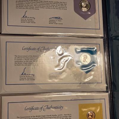 Book of British Virgin Islands Mint Coin and Stamp Collection