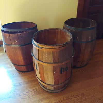 Three Wooden Barrels (B3-BBL)